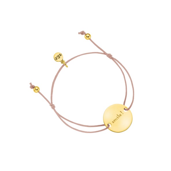 ladies knotted engraving bracelet gold
