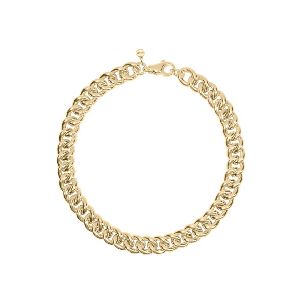 Fette Kette II Collier Sterlingsilber goldplattiert