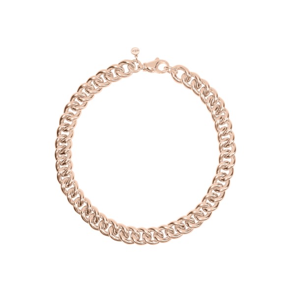 Fette Kette II Collier Sterlingsilber roségoldplattiert