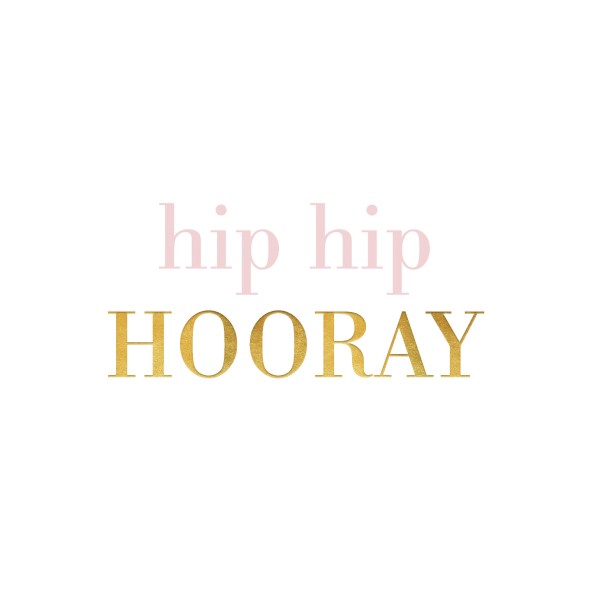 Glückwunschkarte Hip Hip Hooray