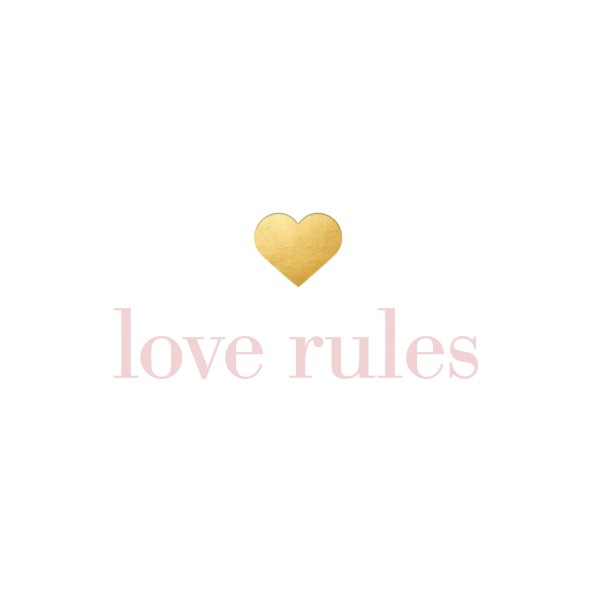 Glückwunschkarte love rules
