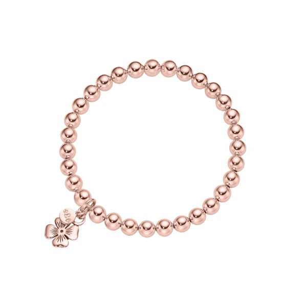 Armband Kleeblatt Sterlingsilber roségoldplattiert