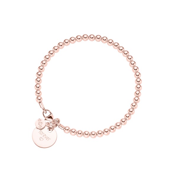 Kugelarmband mit Gravur 18 Karat Roségold