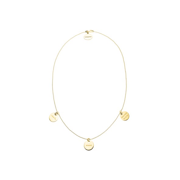 ladies delicate family chain 18 carat gold