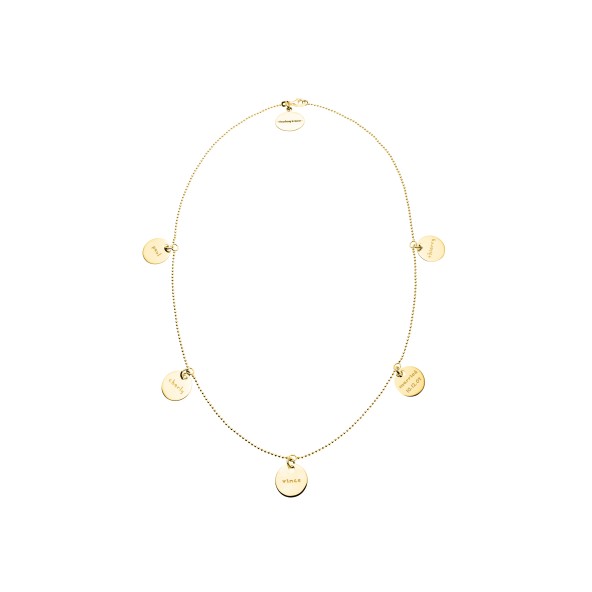 ladies delicate family chain 18 carat gold