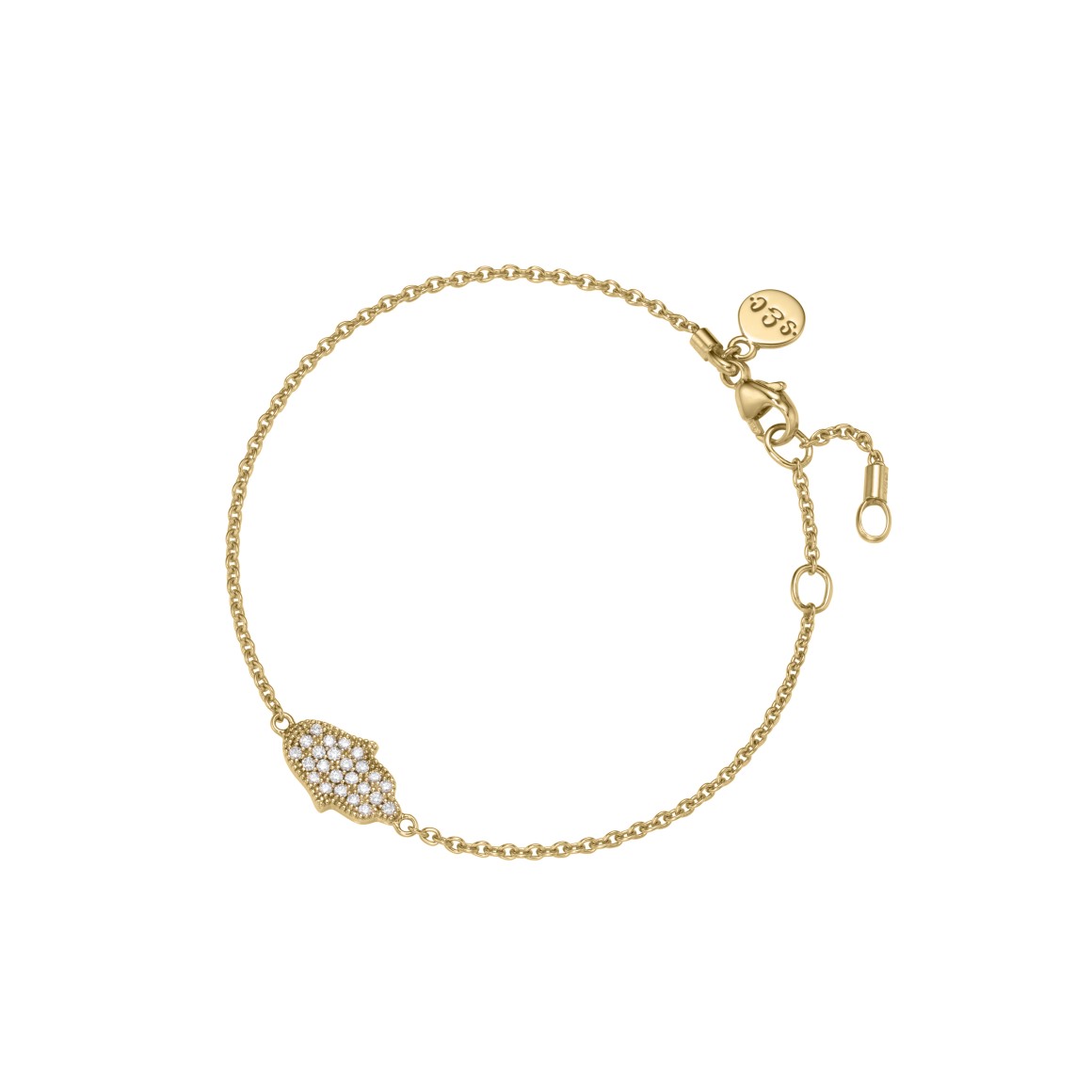 Armband Hamsa Sparkle 18 Karat Gold mit Brillanten
