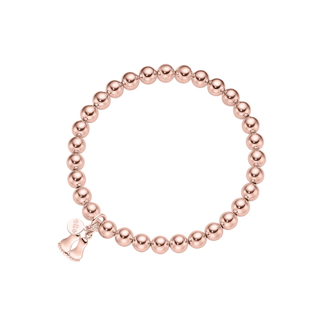 Armband Babyfüßchen Sterlingsilber roségoldplattiert