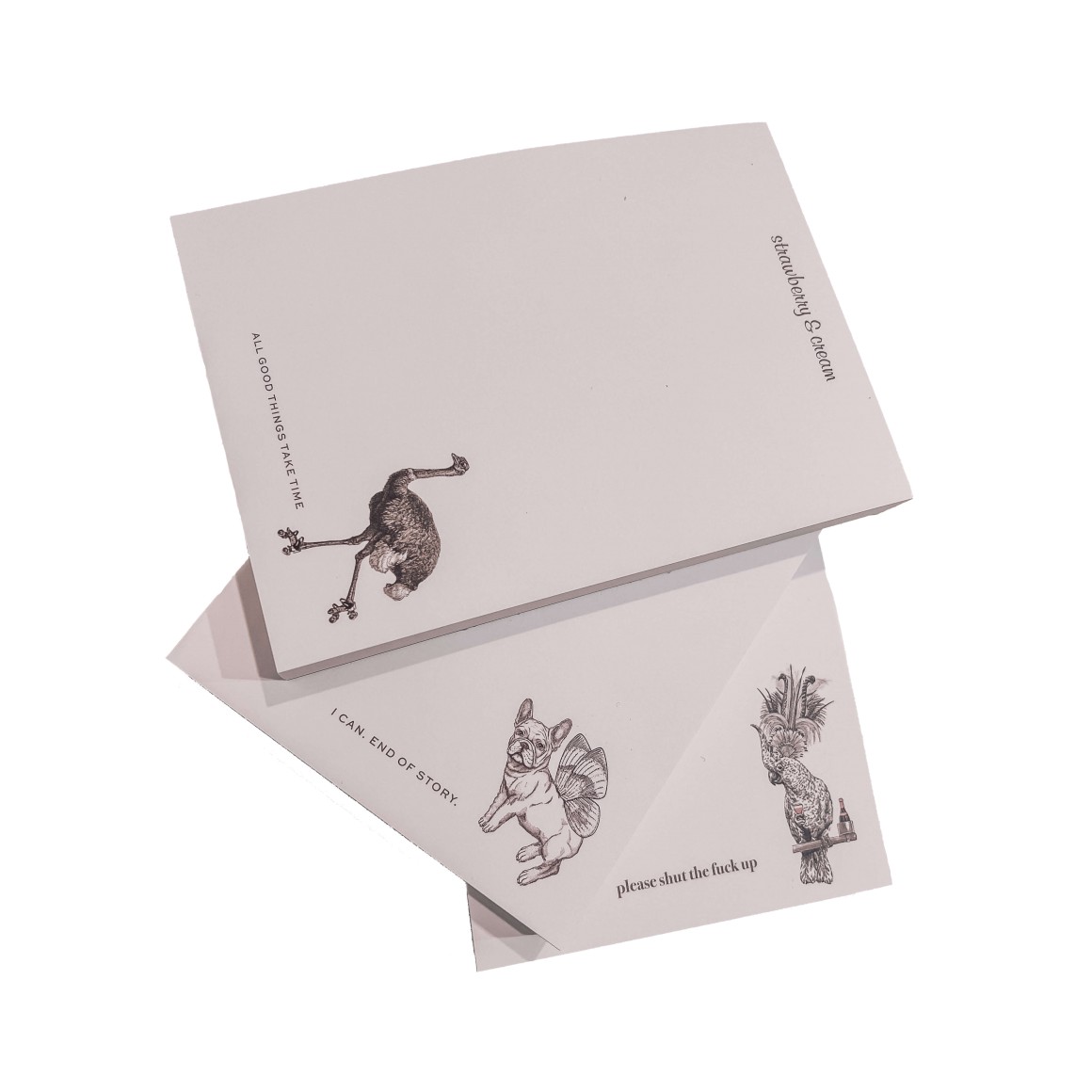 strawberry & cream Notepad