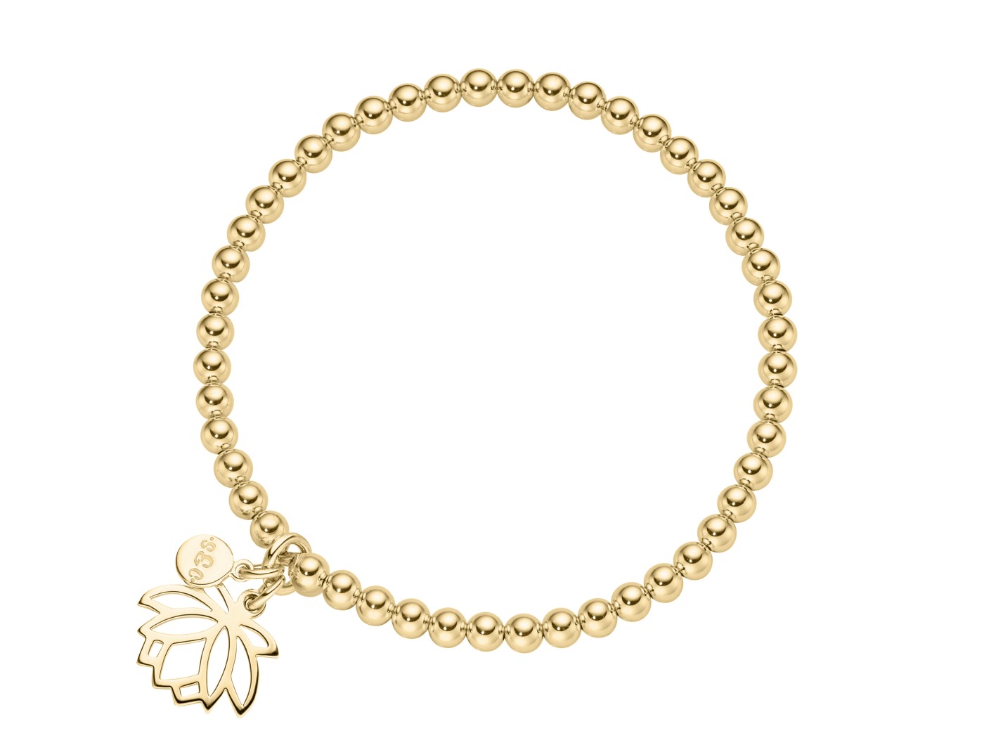 ladies bracelet lotus flower sterling silver gold plated