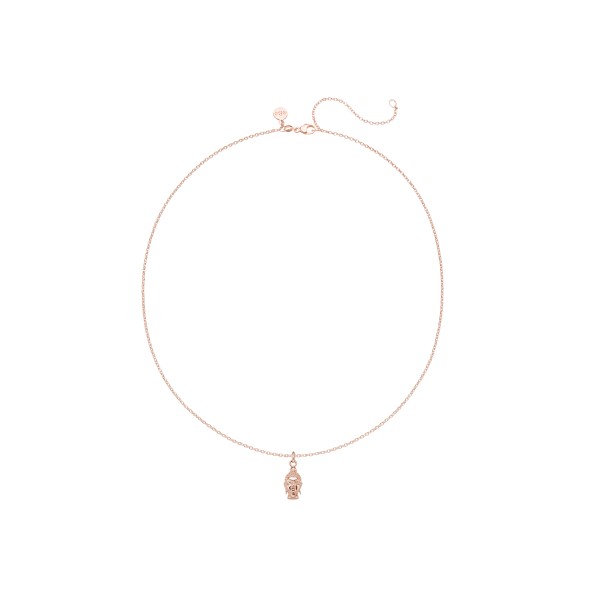 ladies buddha necklace sterling silver rosegold-plated