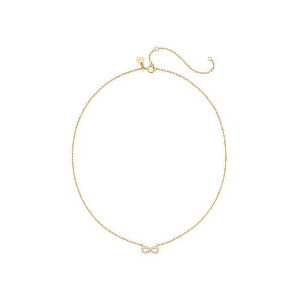 ladies sparkle infinity necklace / 18 Karat gold with diamonds
