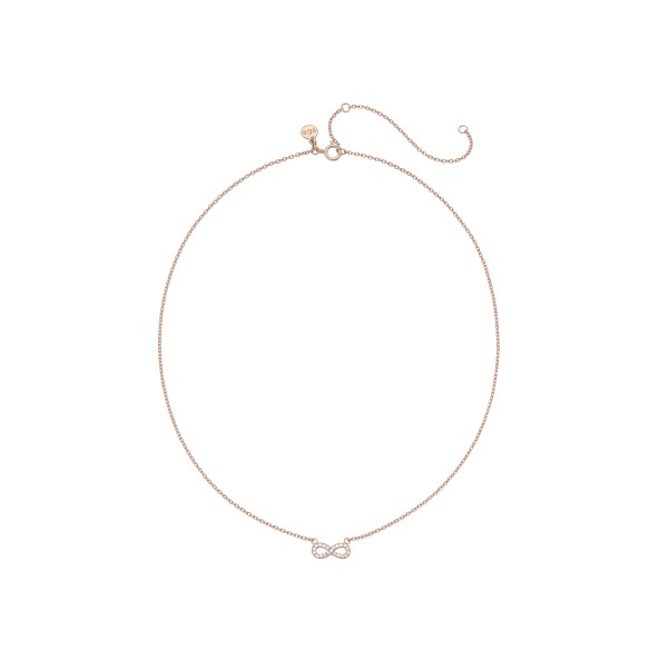 ladies sparkle infinity necklace / 18 Karat rose-gold with diamonds