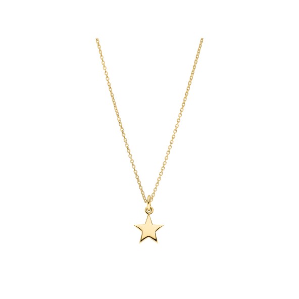 ladies star necklace sterling silver gold-plated