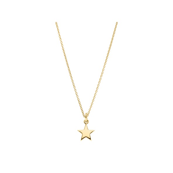 ladies star necklace sterling silver gold-plated