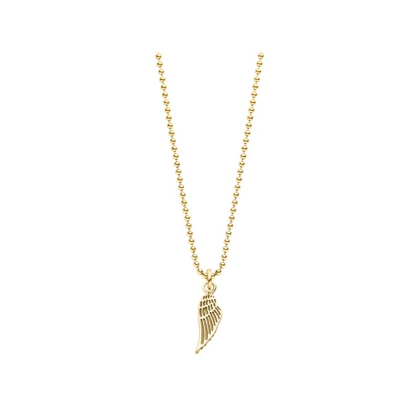 ladies angelwing necklace sterling silver gold-plated