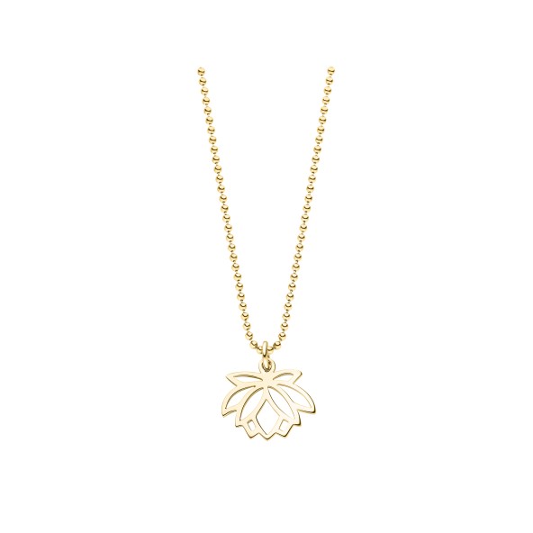 lotus flower necklace sterling silver gold-plated