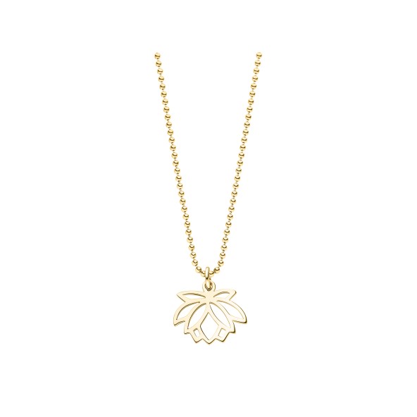 lotus flower necklace sterling silver gold-plated