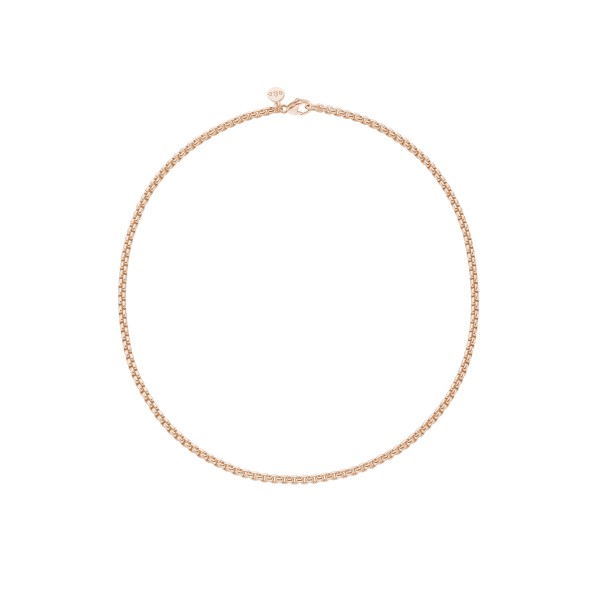 short venetian chain sterling silver rosegold-plated