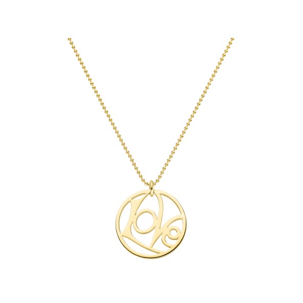 ladies LoVe necklace Sterling silver gold-plated