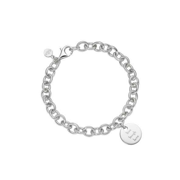 ladies engraved bracelet classic no.1 sterling silver