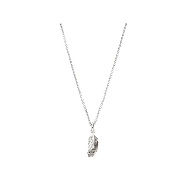 ladies feather necklace sterling silver