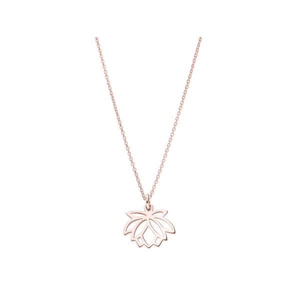 lotus flower necklace sterling silver rosegold-plated