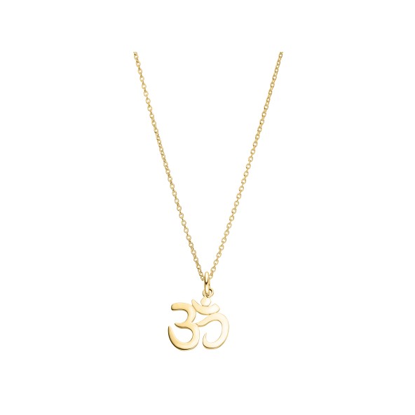 ladies Om necklace sterling silver gold-plated