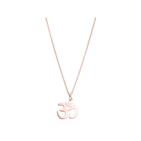 ladies Om necklace sterling silver rosegold-plated