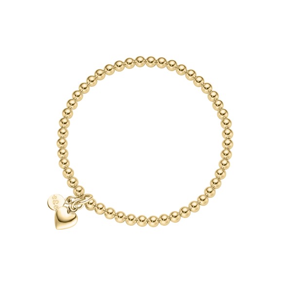 ladies bracelet heart sterling silver gold plated