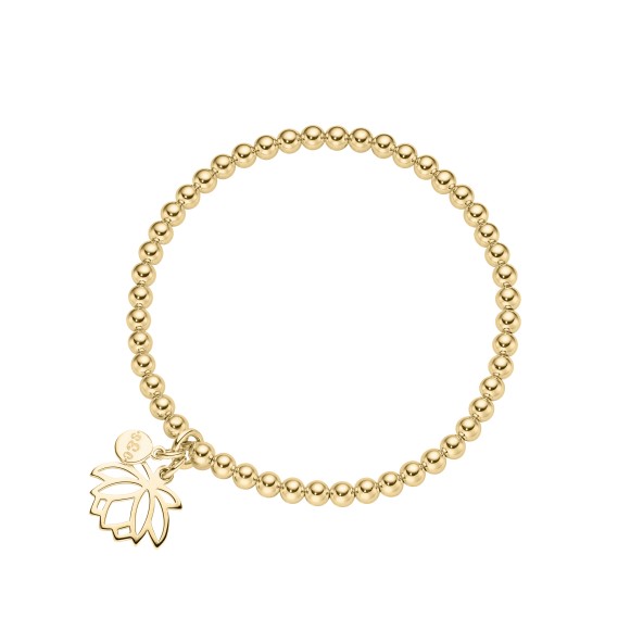 ladies bracelet lotus flower sterling silver gold plated
