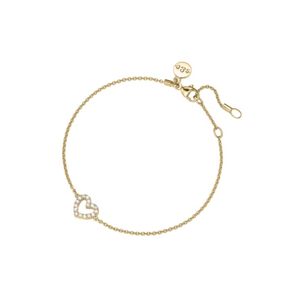 ladies sparkle heart bracelet / 18 Karat gold with diamonds