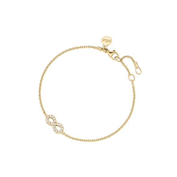sparkle infinity diamond bracelet 18 karat gold