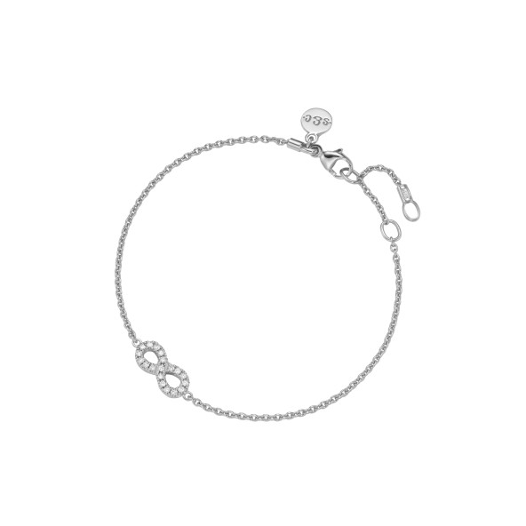 ladies sparkle infinity bracelet / 18 Karat white-gold with diamonds