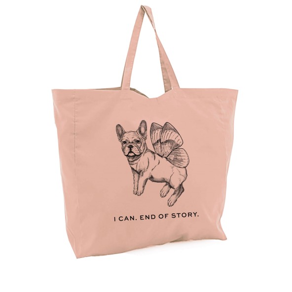 strawberry & cream tote french bulldog