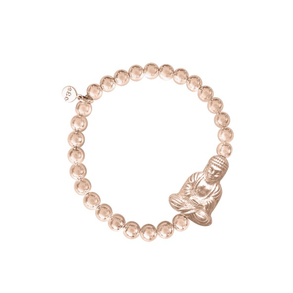ladies bracelet buddha sterling silver rosegold plated