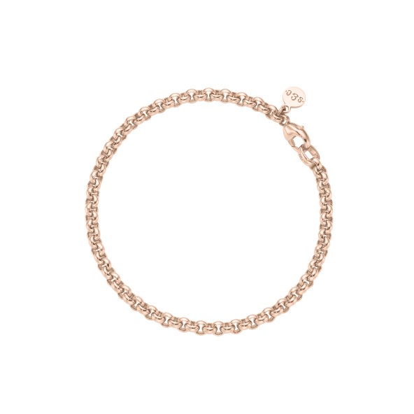 pea chain bracelet sterling silver rose gold plated