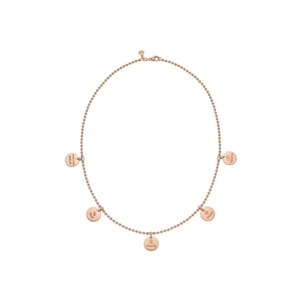 classic family necklace 18 karat rose gold