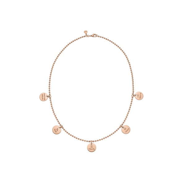 classic family necklace 18 karat rose gold