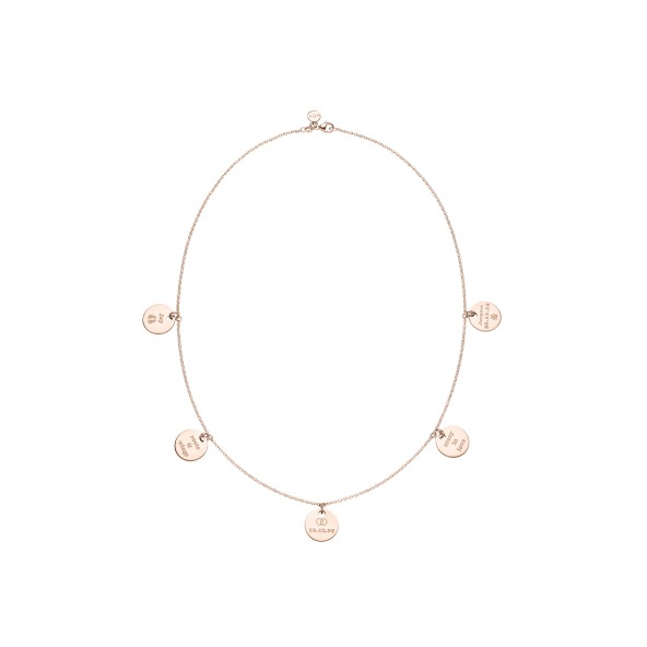 delicate family necklace 18 karat rose gold