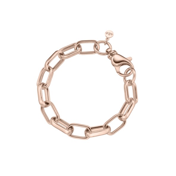 chunky link bracelet Sterling silver rose gold-plated