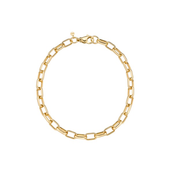 chunky short link chain sterling silver gold-plated