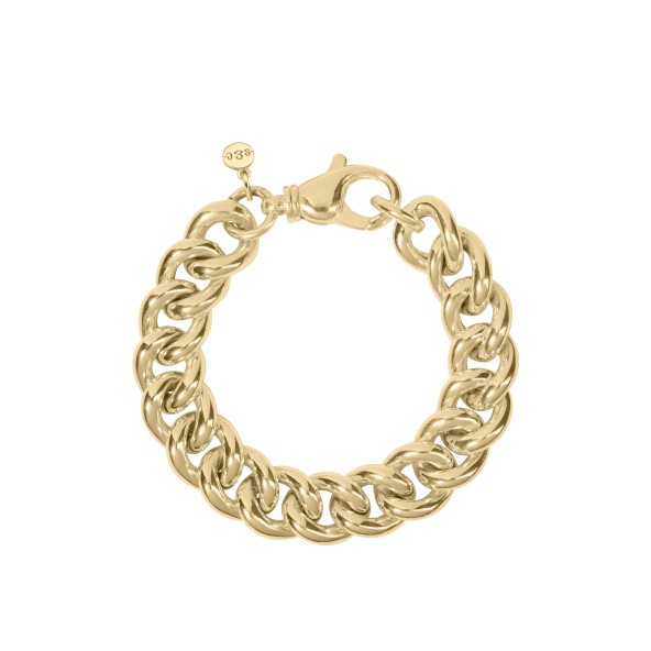 chunky curb chain bracelet sterling silver gold-plated