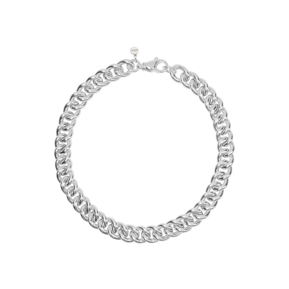 chunky curb chain necklace sterling silver
