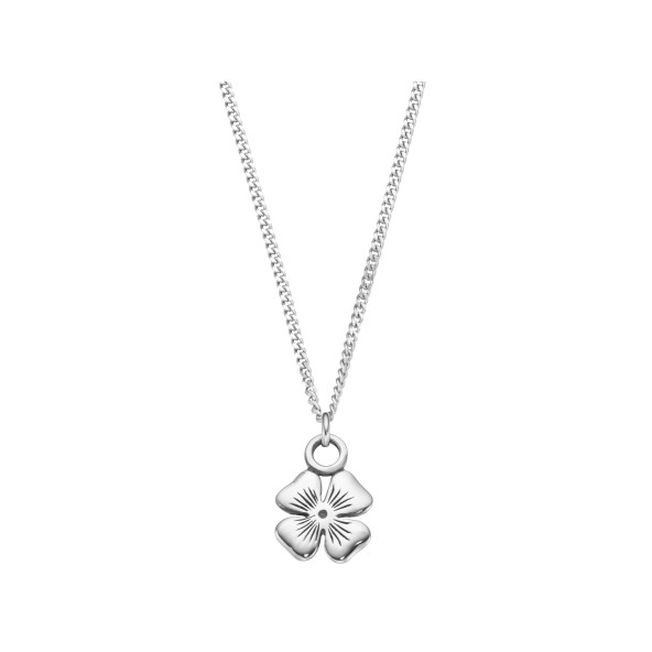 ladies four-leaf clover necklace sterling silver
