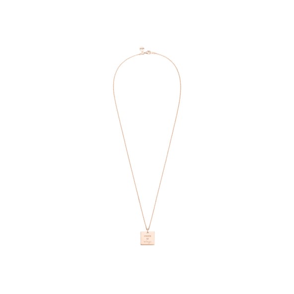 square necklace 18 karat rose gold