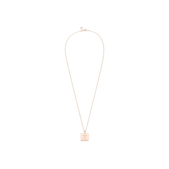 square necklace 18 karat rose gold