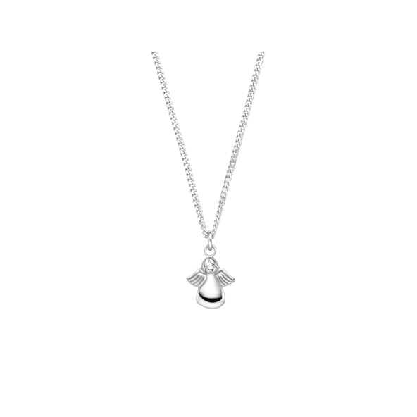 kids angel necklace 18 karat white gold