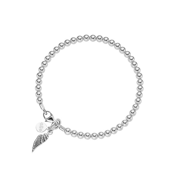 ladies bracelet angel wing 18 karat white gold