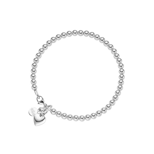 ladies bracelet heart 18 karat white gold