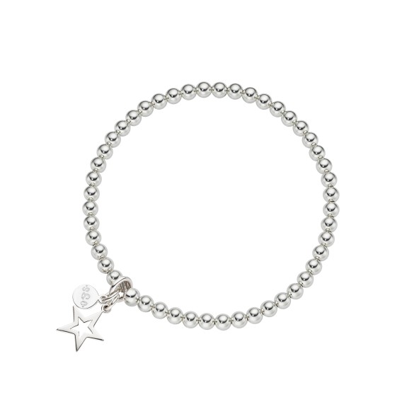 ladies bracelet star cutout sterling silver